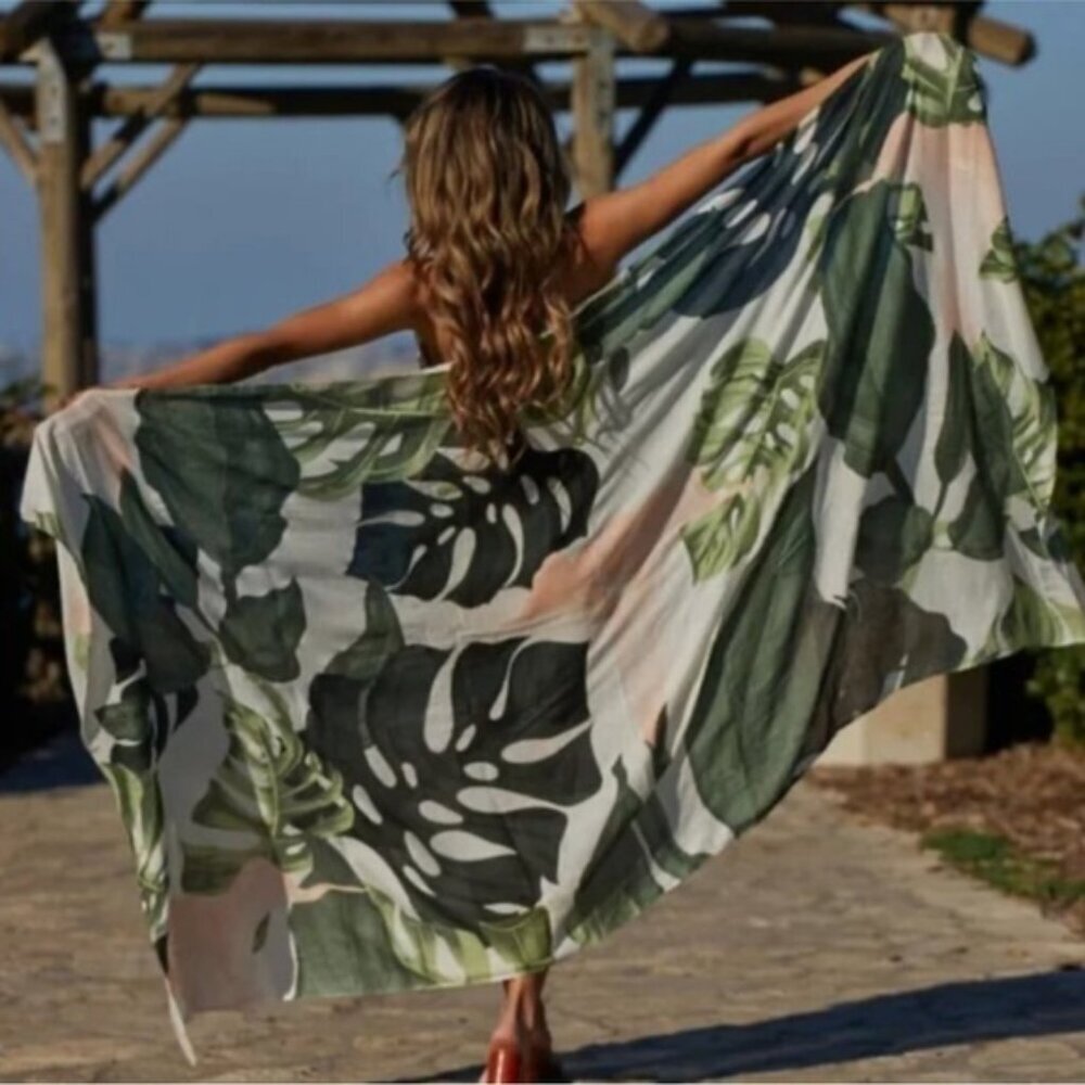 Virginia Wolf Tropical Multi Wear Wrap scarf